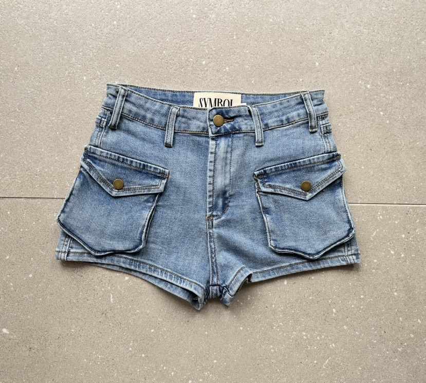 SYMBOL韓國代購女裝新款推薦26春夏熱賣時尚職業短褲口袋SYMBOL短褲