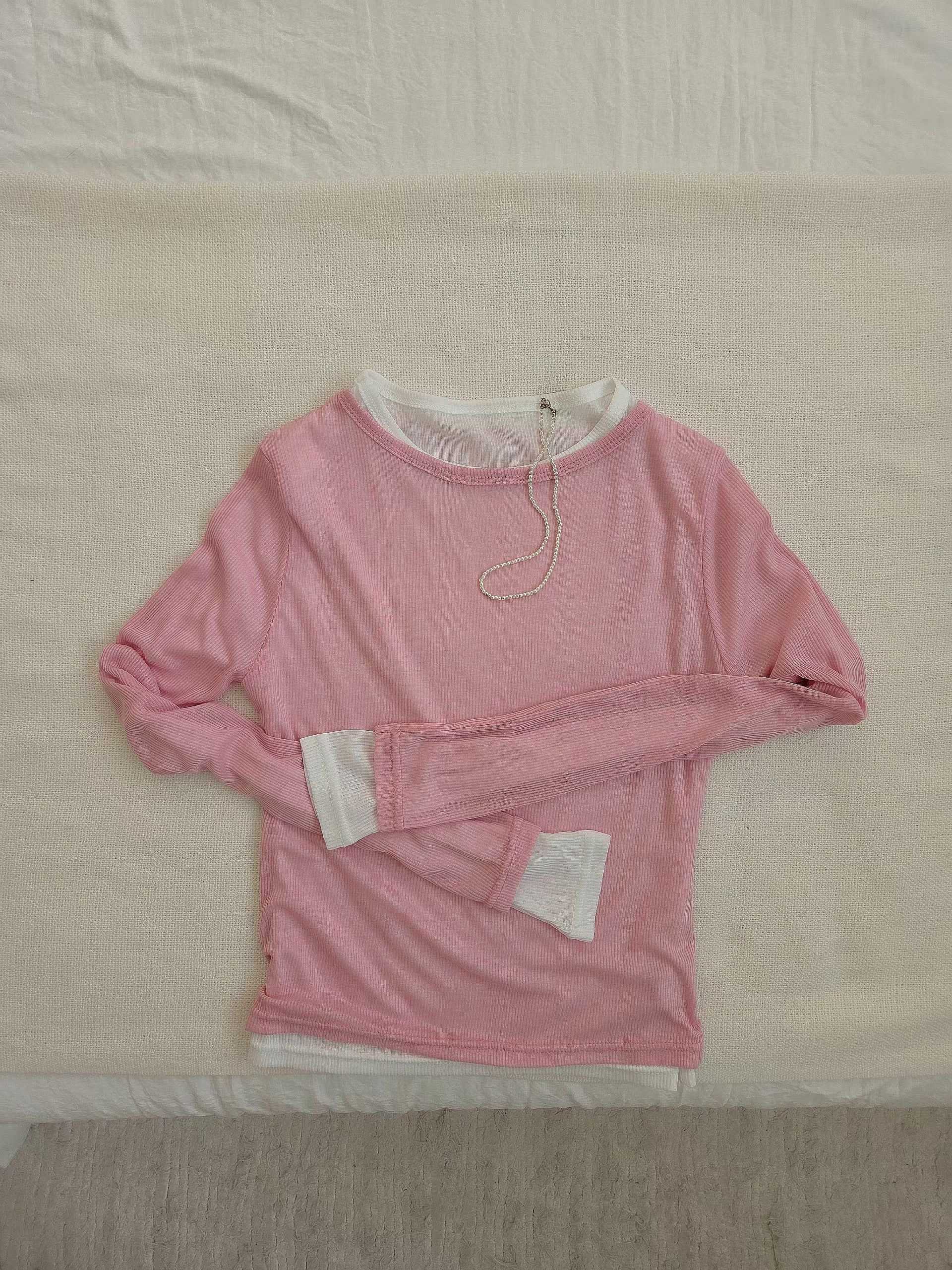 HING9東大門代購女裝新款人氣熱賣26春夏長袖T恤不含內搭HING9長袖T恤