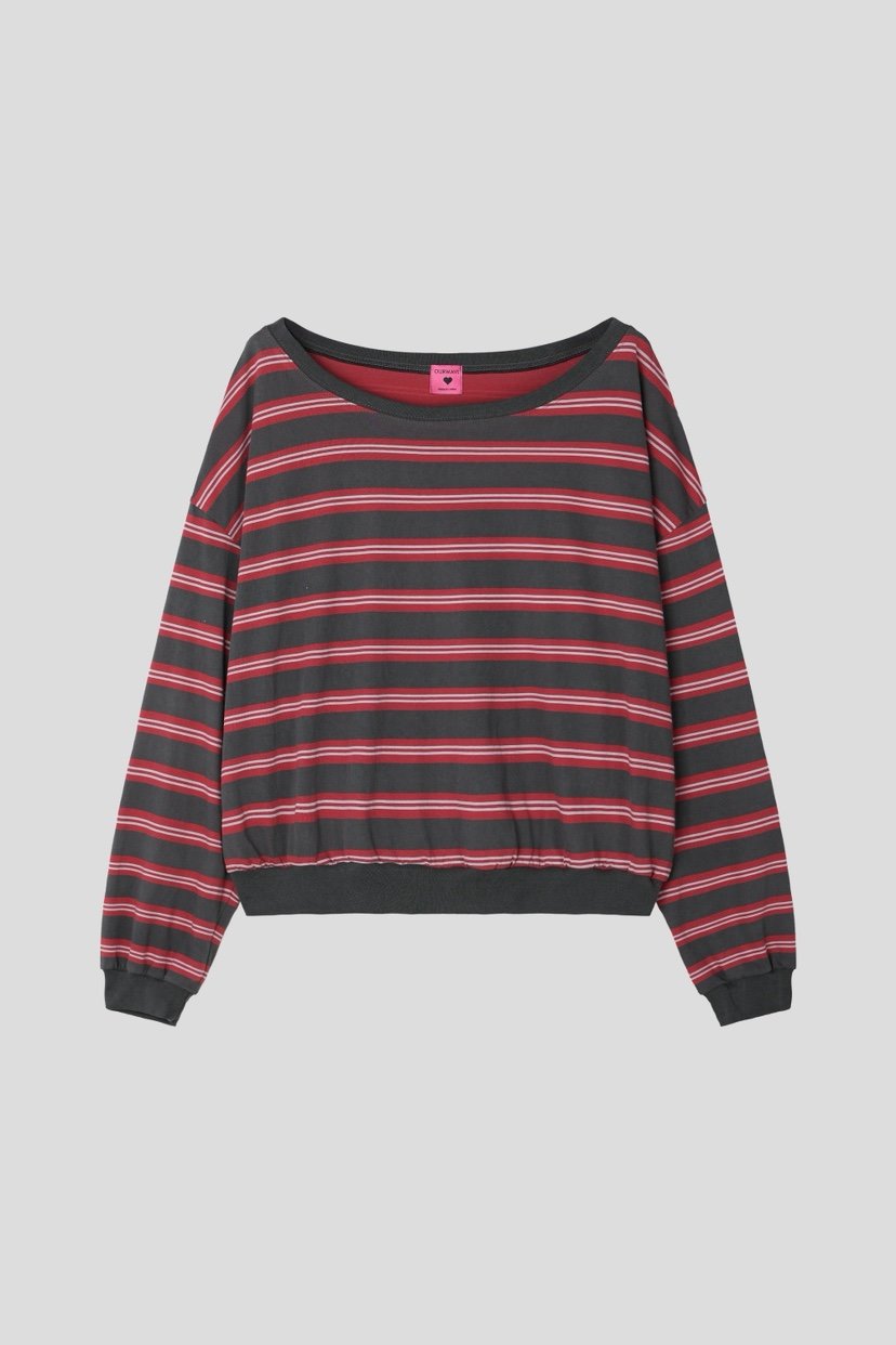 OURWAVE/OUR ROOM東大門實拍女裝新品職業熱賣長袖T恤露肩Our Wave/Our Room長袖T恤