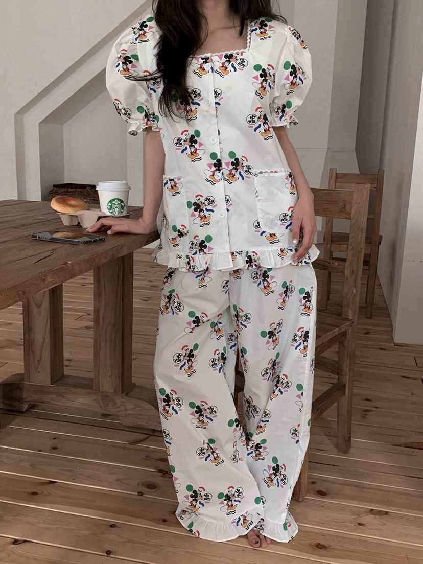 OURWAVE/OUR ROOM韓國代購女裝新款時尚真品休閑睡衣套裝Our Wave/Our Room睡衣