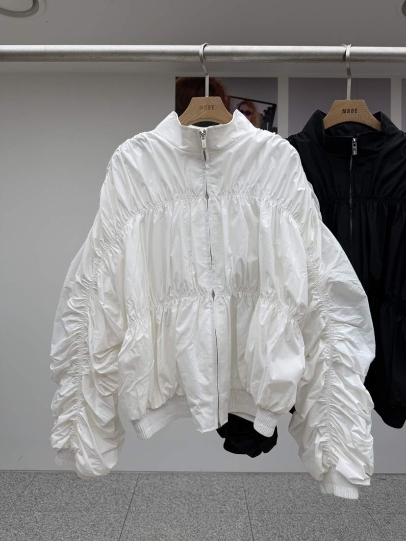 MADE-P韓國直郵女士新品26春夏人氣真品時尚休閑夾克褶皺MADE-P夾克