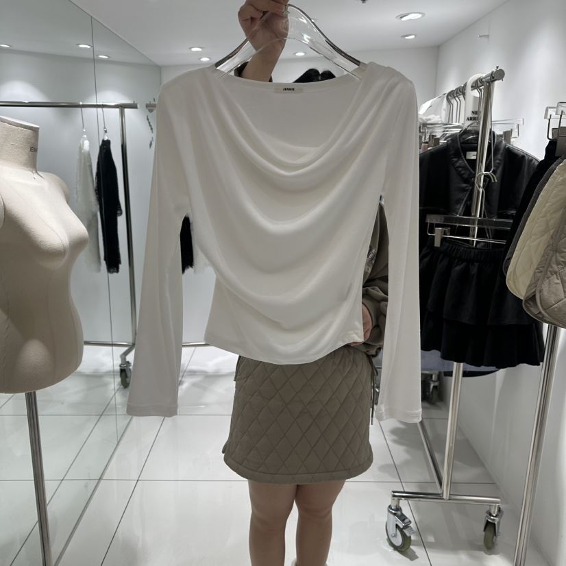 JENNIE韓國直郵女士新品休閑推薦真品人氣時尚26春夏長袖T恤JENNIE/VENEFIT長袖T恤