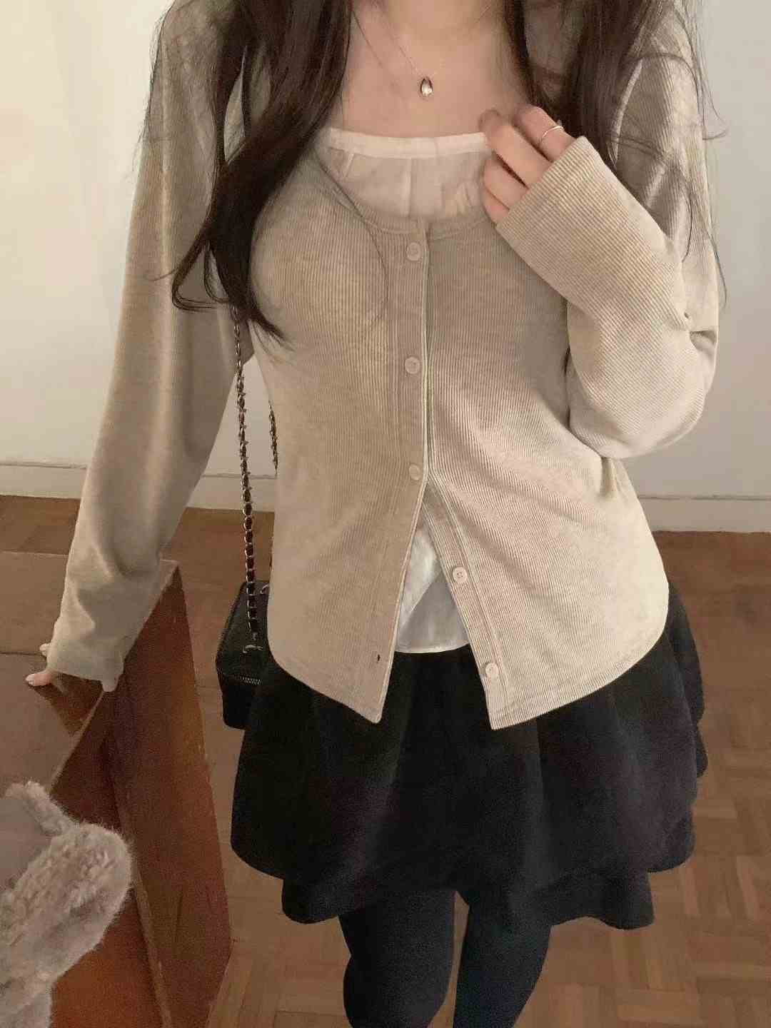 HING9東大門直郵女裝新款真品職業推薦26春夏時尚長袖T恤HING9長袖T恤