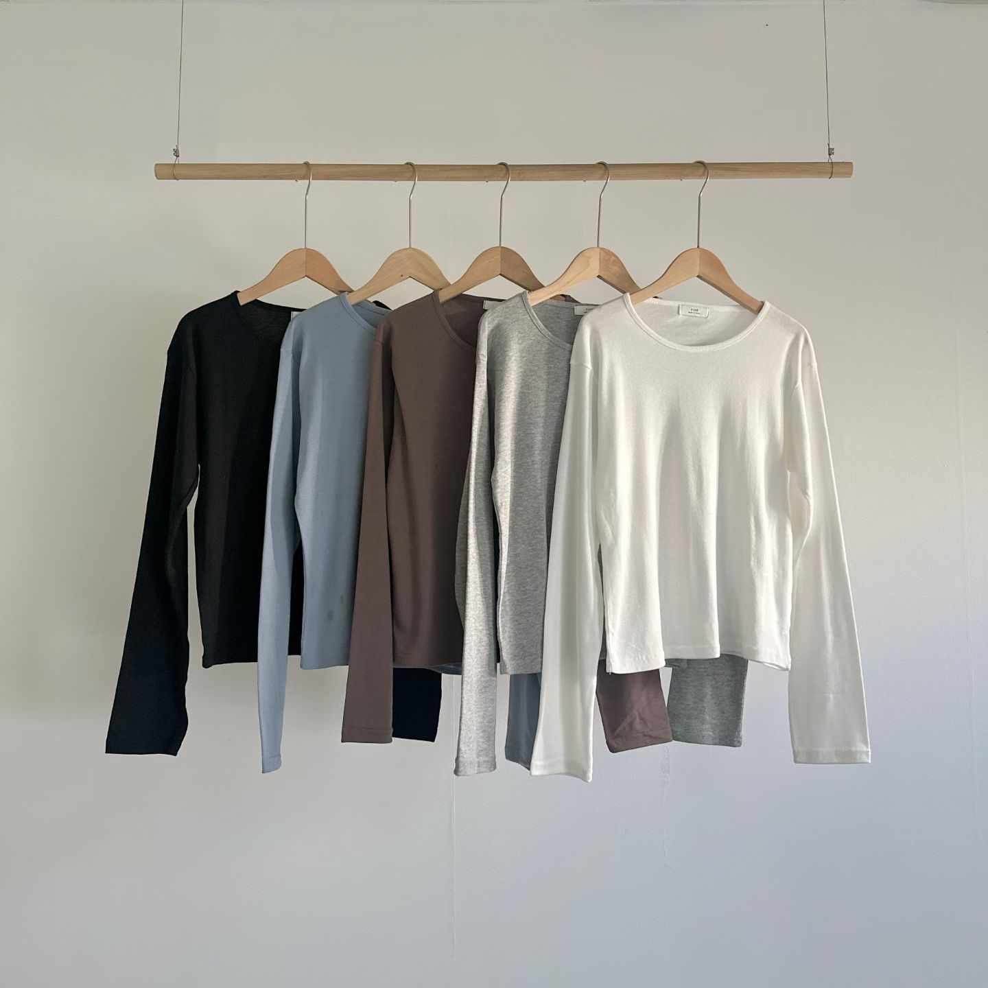 FIVE韓國代購女裝新品26春夏時尚職業休閑熱賣長袖T恤可拆卸FIVE長袖T恤