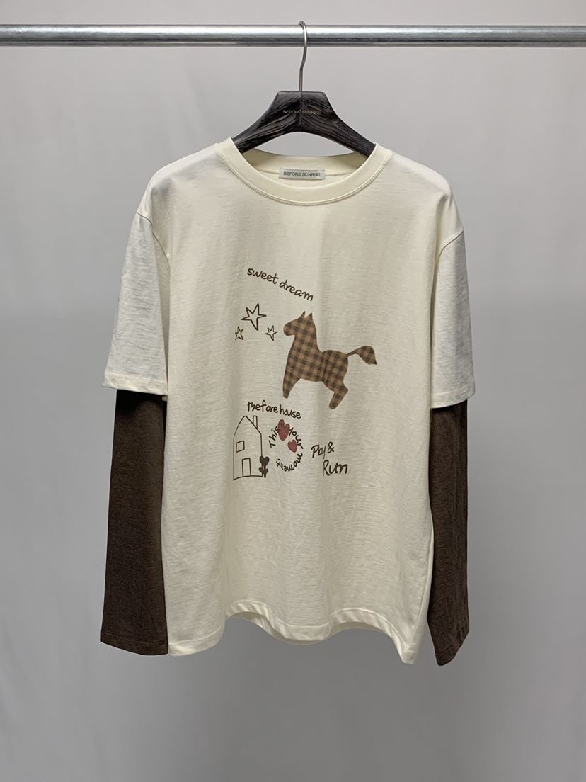 BEFORE SUNRISE東大門直郵女士新品推薦熱賣人氣長袖T恤BEFORE SUNRISE長袖T恤