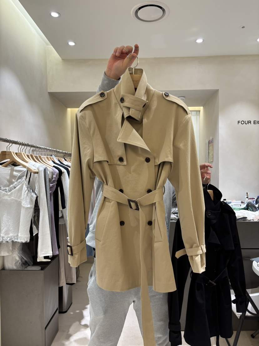 FOUREIGHT韓國代購女裝新款人氣時尚休閑熱賣真品夾克含腰帶FOUR EIGHT夾克