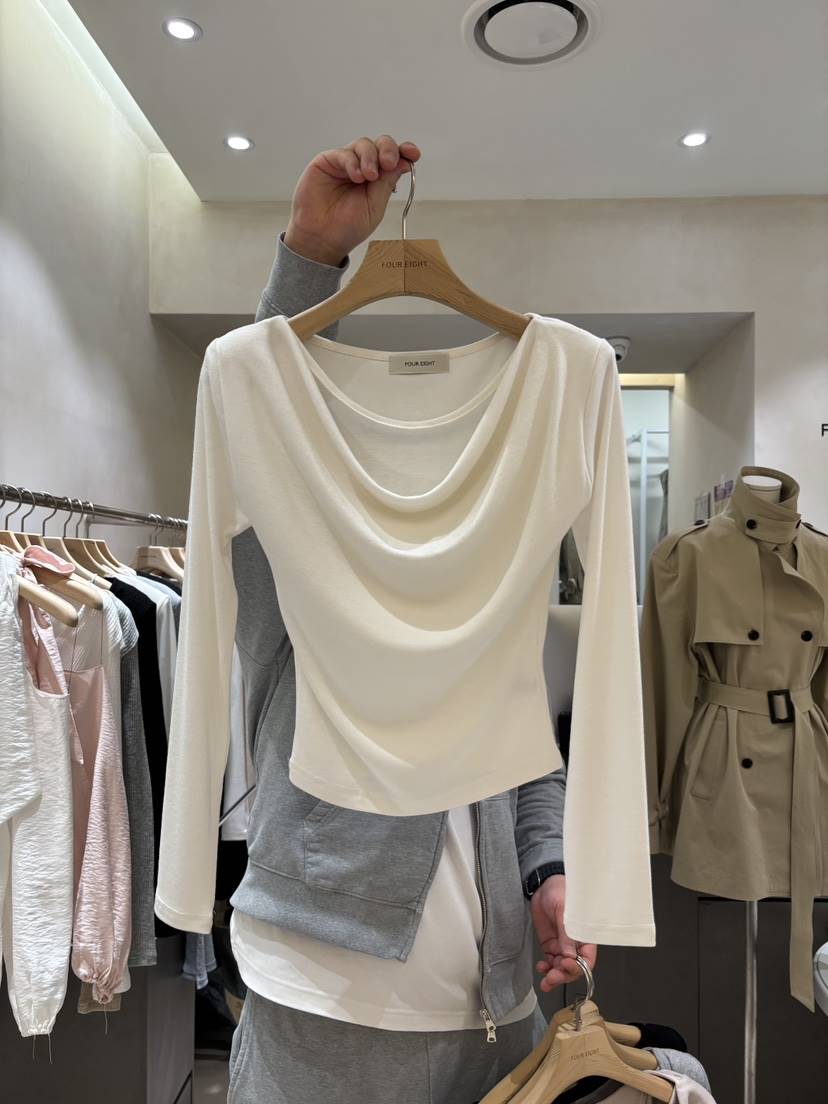 FOUREIGHT東大門實拍女裝新款推薦休閑真品職業26春夏長袖T恤FOUR EIGHT長袖T恤