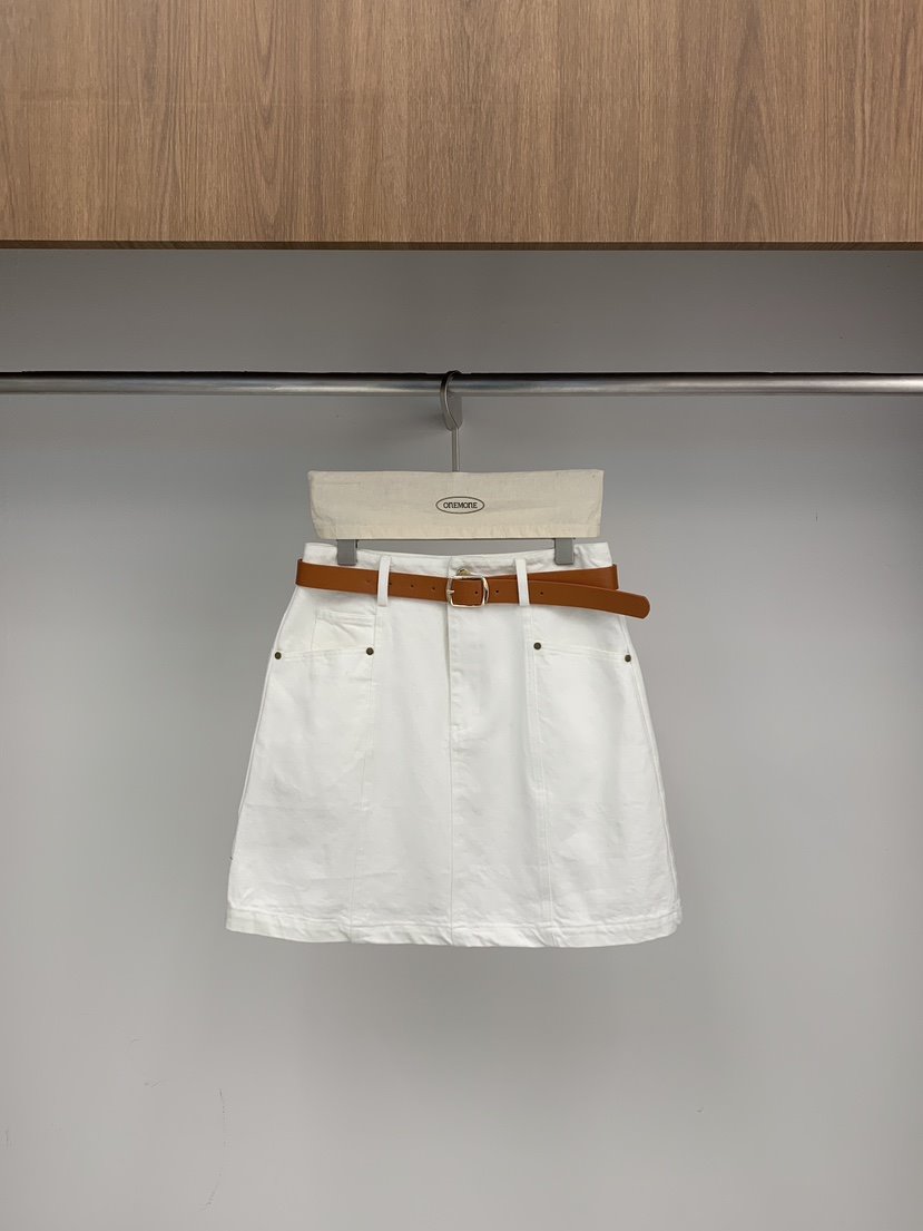 ONE MONE東大門代購女士新款職業真品26春夏短裙不含腰帶ONE MONE短裙