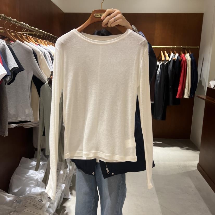 HEBON東大門代購女裝新款人氣職業時尚推薦休閑長袖T恤透明HEBON長袖T恤
