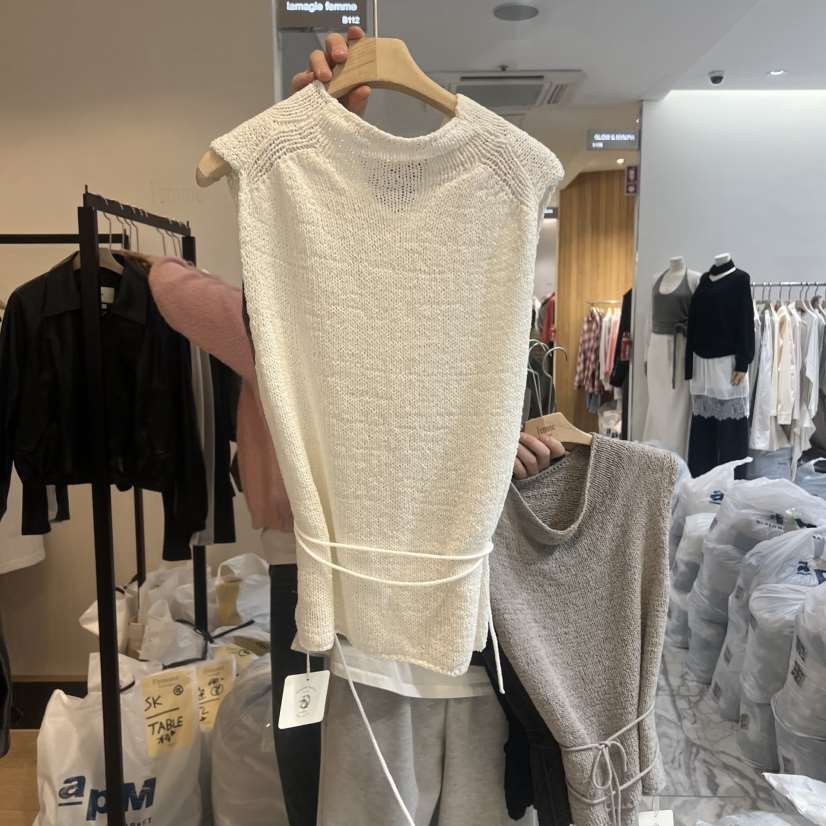 LA MAGIE FEMME韓國代購女士新品26春夏吊帶背心含腰繩高領Lamagie Femme吊帶/背心