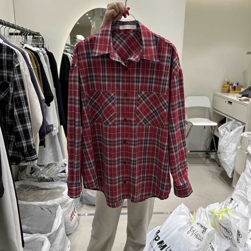 AT THE END韓國直郵女士新品休閑職業真品26春夏襯衫蕾絲衫AT THE END襯衫/蕾絲衫