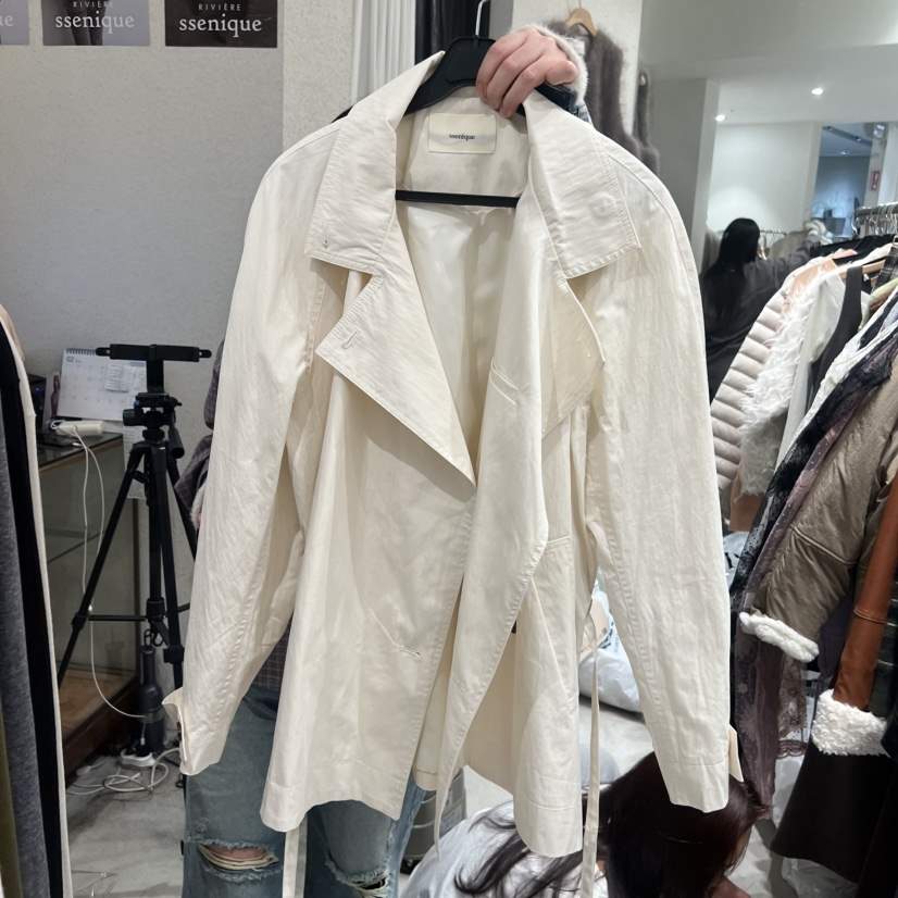 SSEMIENNE韓國直郵女士新款26春夏真品推薦熱賣夾克含腰繩SSENIQUE夾克