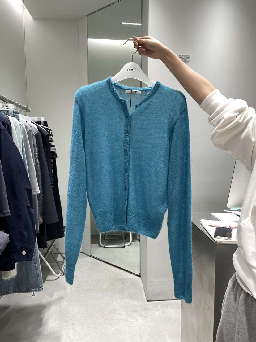 NUESE東大門代購女士新款推薦時尚真品26春夏針織衫馬海毛開衫NUESE針織衫