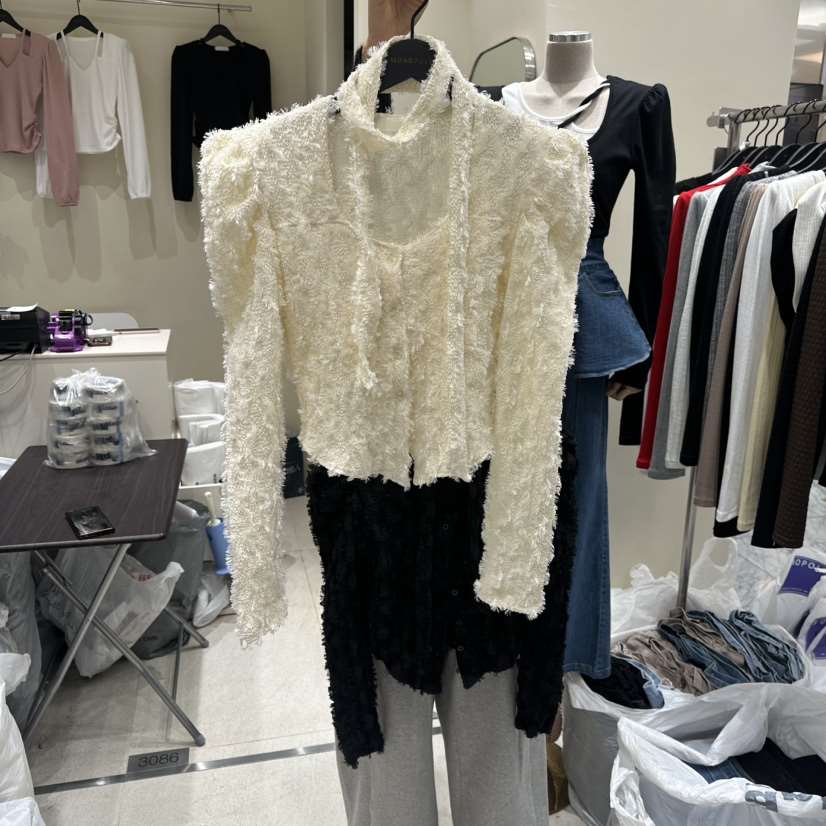 MONOPOLY韓國代購女裝新款熱賣人氣時尚真品休閑襯衫蕾絲衫MONO_POLY襯衫/蕾絲衫