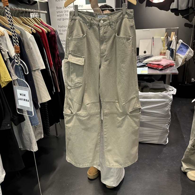 EL BOSQUE東大門實拍女士新品人氣推薦熱賣26春夏休閑褲口袋EL BOSQUE休閑褲