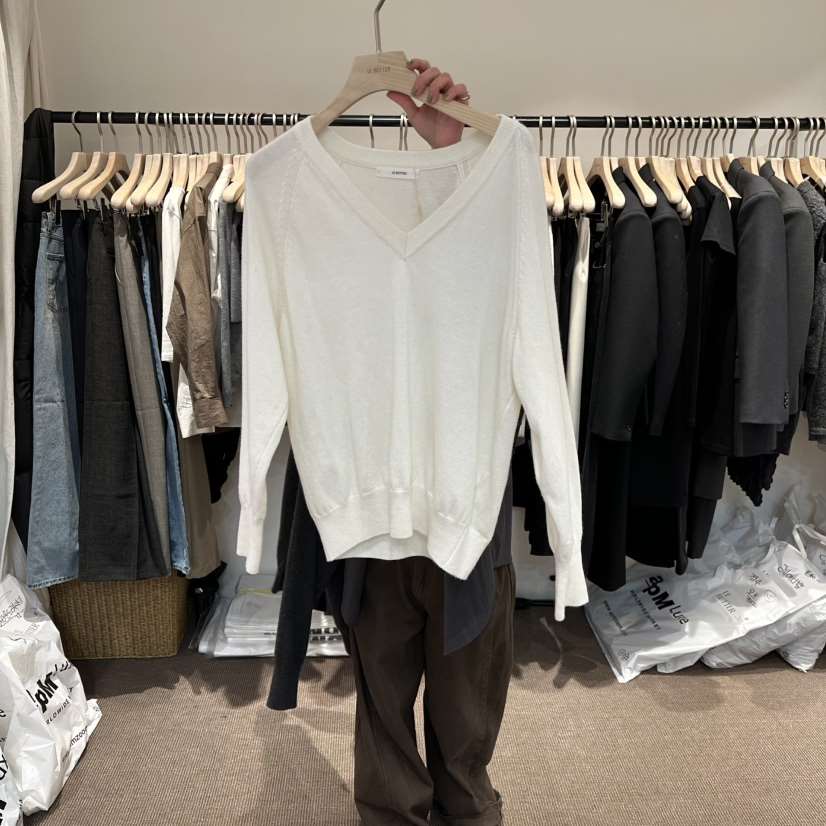 LE BUTTER東大門實拍女裝新品推薦人氣休閑時尚針織衫V領LE BUTTER針織衫