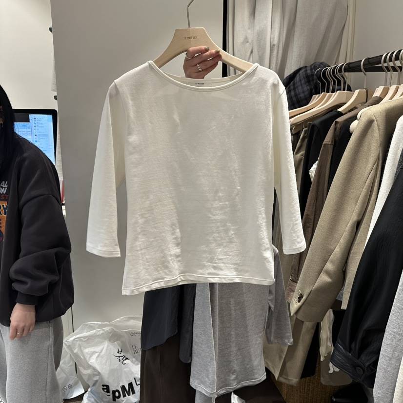 LE BUTTER東大門直郵女士新品職業人氣休閑時尚真品26春夏T恤LE BUTTERT恤