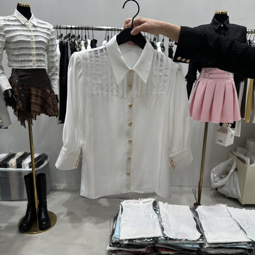 BUBBLE/LOTTIMO韓國直郵女裝新品職業26春夏真品襯衫蕾絲衫BUBBLE/LOTTIMO襯衫/蕾絲衫