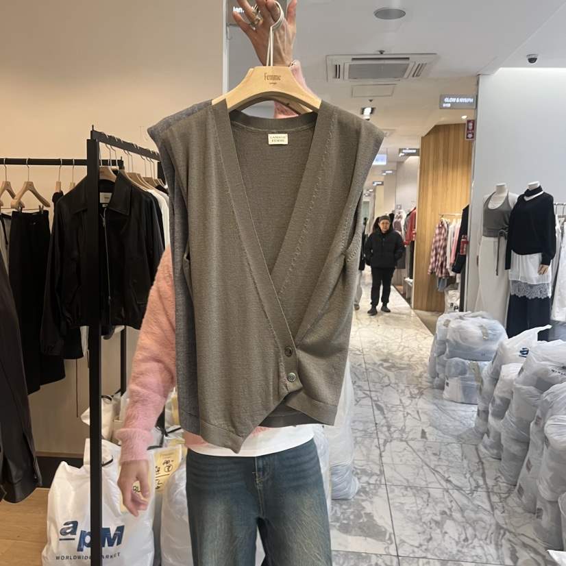 LA MAGIE FEMME東大門實拍女士新款真品時尚推薦馬甲羊毛Lamagie Femme馬甲