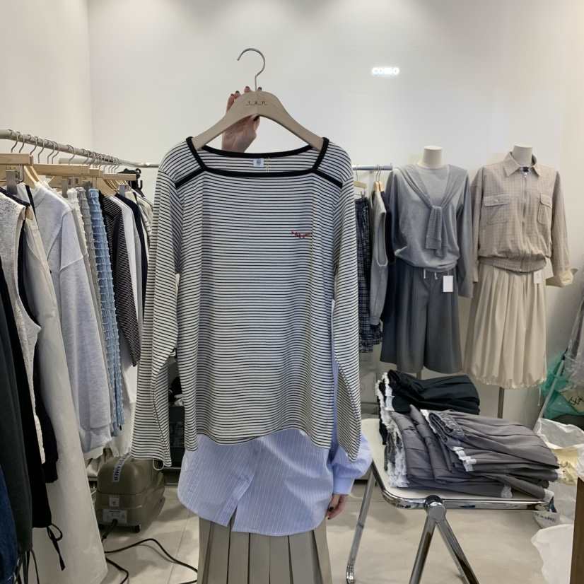 TAN&amp;COMO東大門代購女裝新款時尚推薦真品26春夏長袖T恤tan-COMO長袖T恤