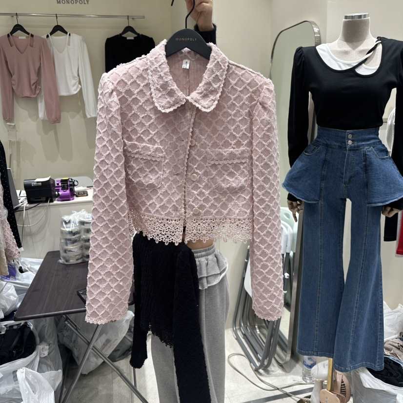 MONOPOLY東大門直郵女士新款26春夏熱賣推薦人氣襯衫蕾絲衫MONO_POLY襯衫/蕾絲衫