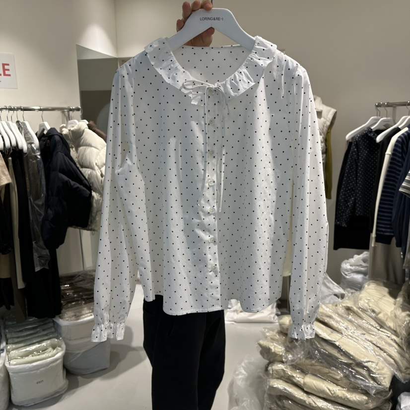LORING RE I韓國直郵女士新品時尚職業26春夏襯衫蕾絲衫LORING RE-I/BARE襯衫/蕾絲衫