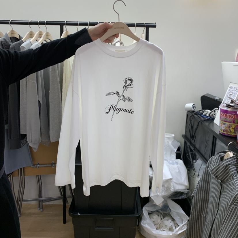 SPAGHETTI韓國代購女裝新款職業時尚人氣熱賣推薦長袖T恤spaghetti長袖T恤