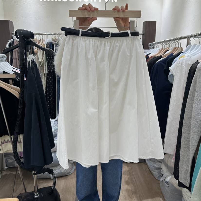 HANSUNGHYUN東大門代購女士新款時尚職業半身裙中短裙含腰帶HANSUNGHYUN半身裙/中短裙