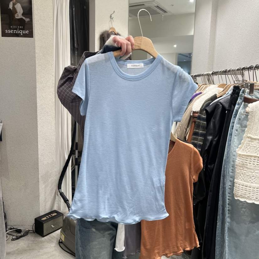 SSEMIENNE韓國直郵女裝新品休閑職業熱賣26春夏真品時尚T恤SSENIQUET恤