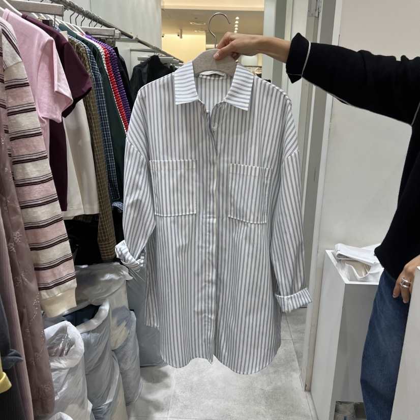 ASOME韓國直郵女裝新款熱賣真品推薦26春夏襯衫蕾絲衫條紋A.SOME襯衫/蕾絲衫