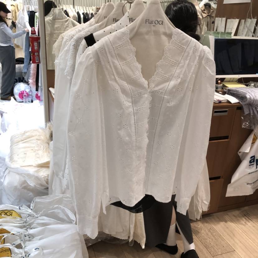 OGI東大門直郵女士新款人氣熱賣休閑推薦時尚職業襯衫蕾絲衫FLat OGI襯衫/蕾絲衫