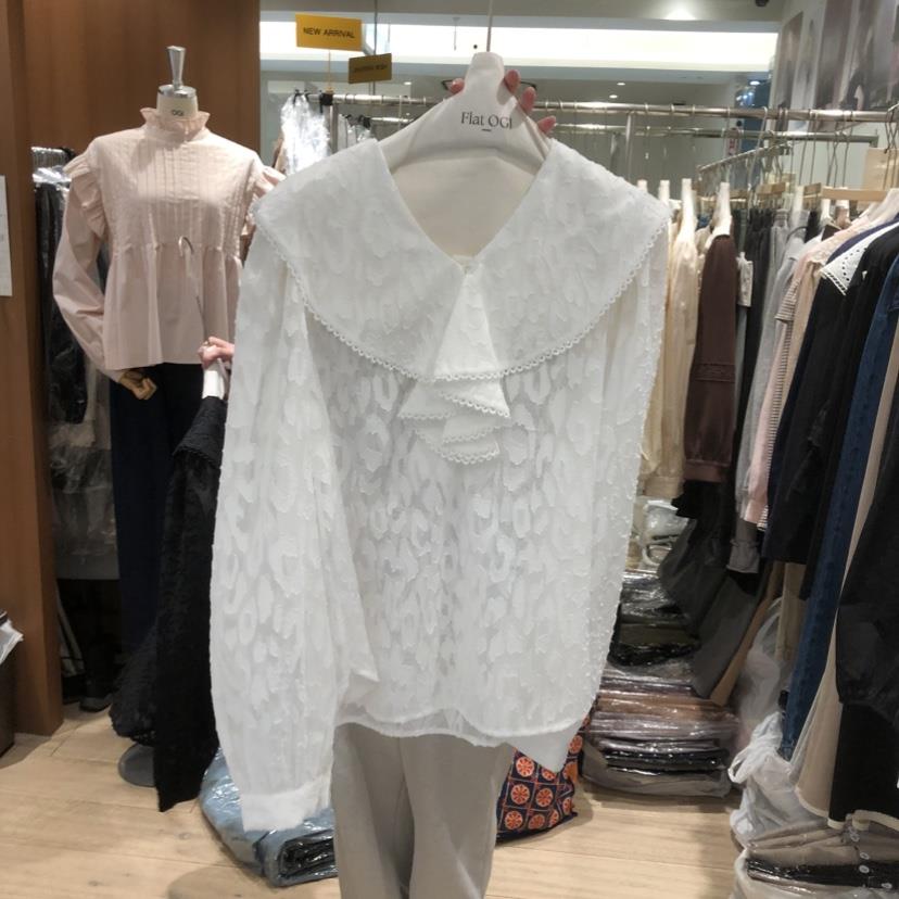 OGI東大門代購女裝新款人氣職業真品時尚熱賣26春夏襯衫蕾絲衫FLat OGI襯衫/蕾絲衫