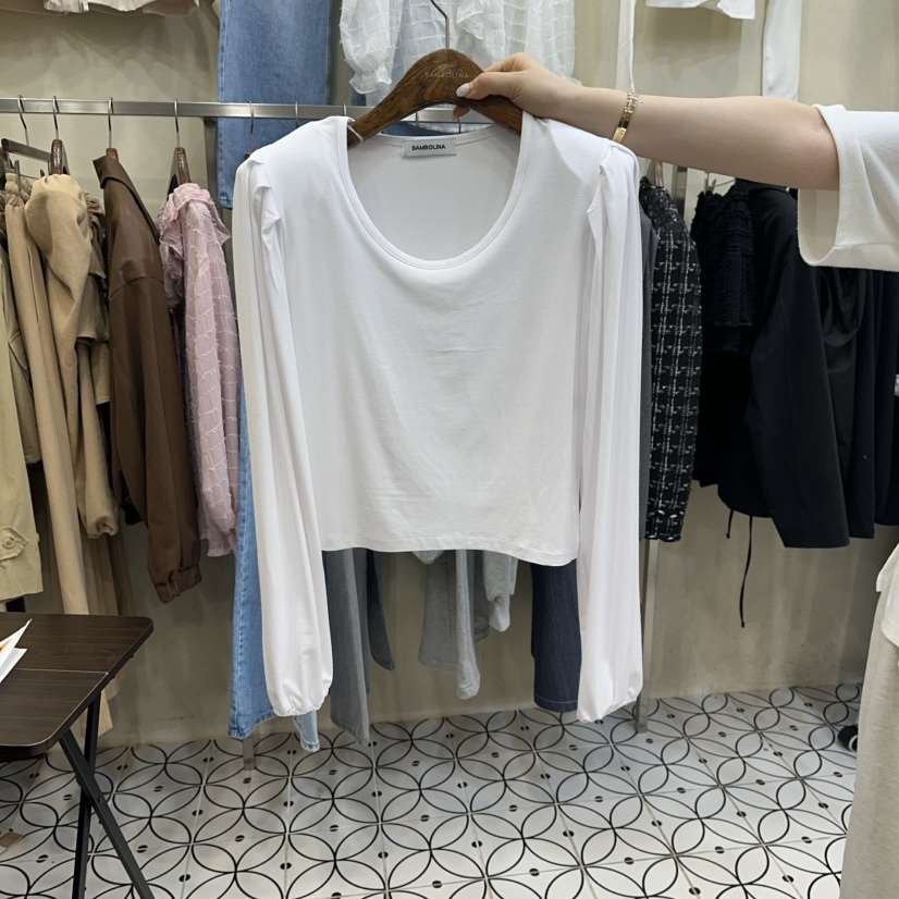 BAMBOLINA韓國直郵女裝新款26春夏時尚人氣推薦休閑長袖T恤BAMBOLINA長袖T恤