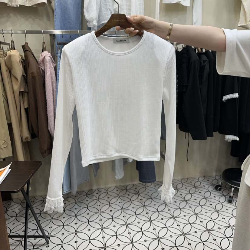 BAMBOLINA東大門實拍女裝新品時尚職業休閑真品人氣長袖T恤BAMBOLINA長袖T恤