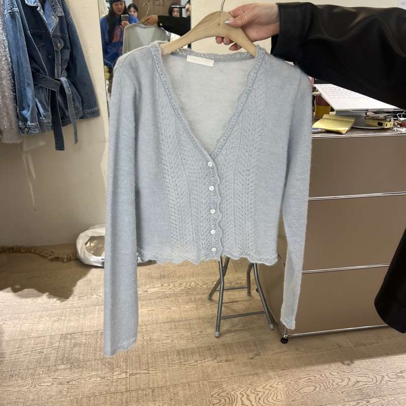 W AND J東大門代購女裝新品真品人氣時尚26春夏針織衫開衫W AND J針織衫