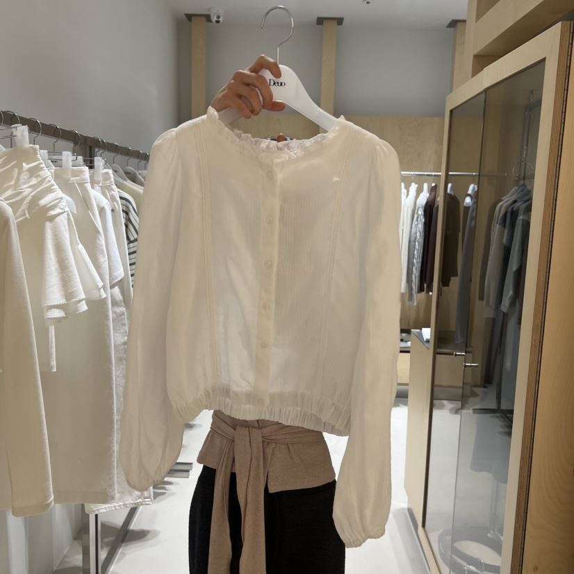 DEUO東大門實拍女士新品熱賣真品休閑時尚26春夏襯衫蕾絲衫DEUO襯衫/蕾絲衫