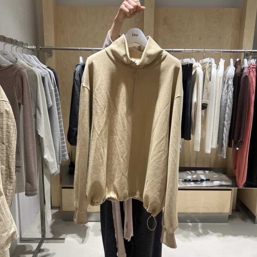 DEUO韓國代購女裝新品真品推薦人氣時尚熱賣休閑衛衣拉鏈DEUO衛衣