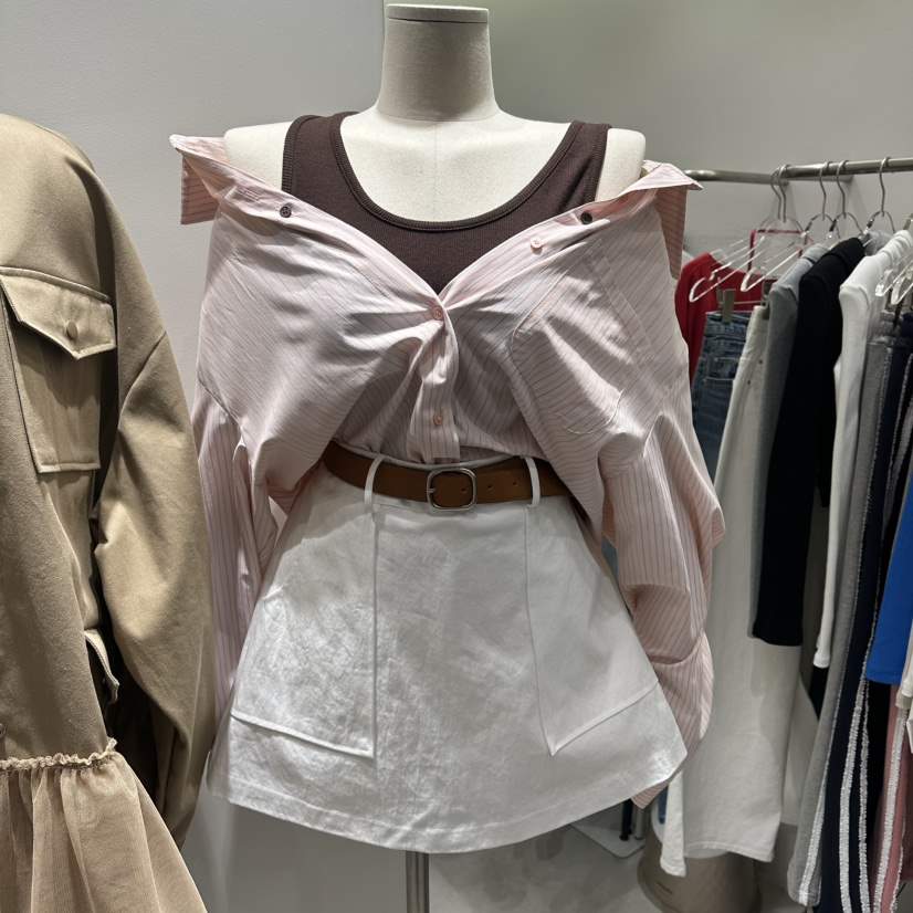 BAIE.38東大門代購女士新款人氣26春夏襯衫蕾絲衫假兩件棉BAIE.38襯衫/蕾絲衫