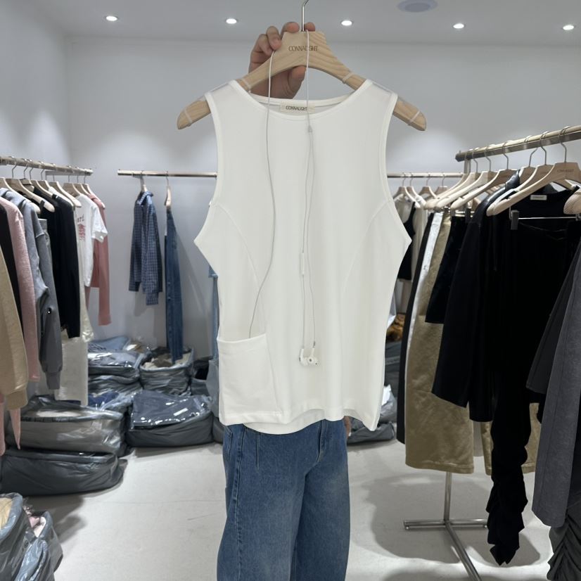 CONNAUGHT/DAILYJUD東大門代購女士新款26春夏吊帶背心口袋CONNAUGHT/DAILYJUD吊帶/背心
