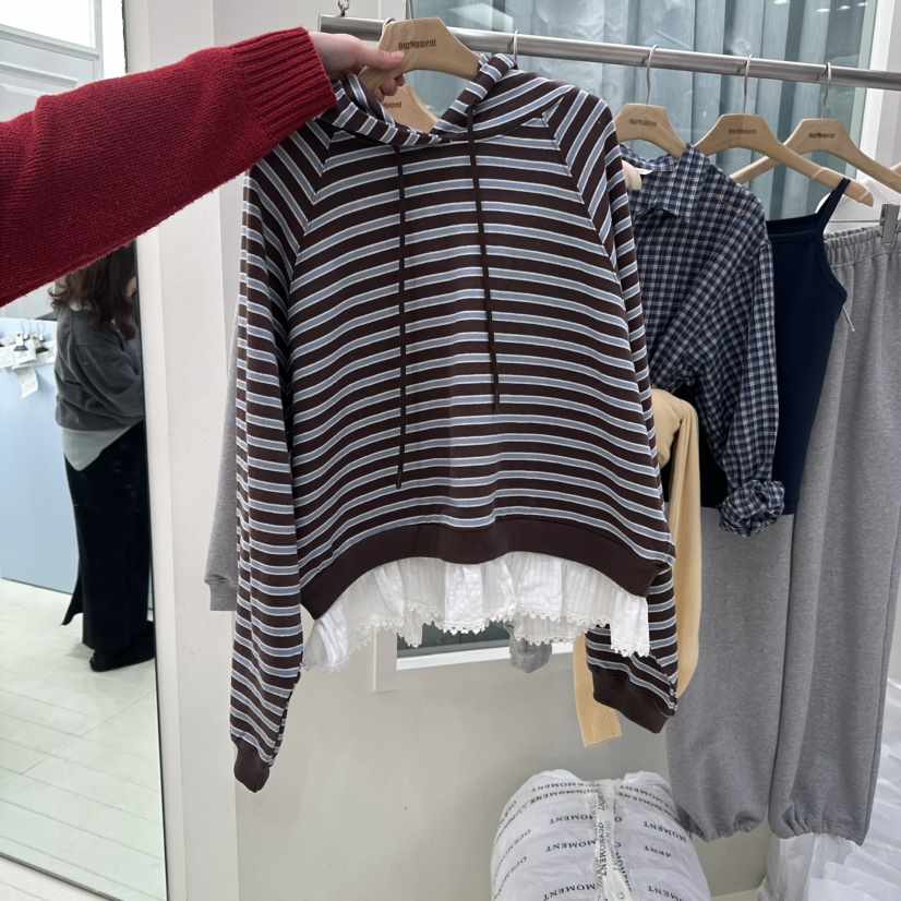 OURMOMENT東大門直郵女士新品真品職業26春夏時尚衛衣兜帽OURMOMENT衛衣