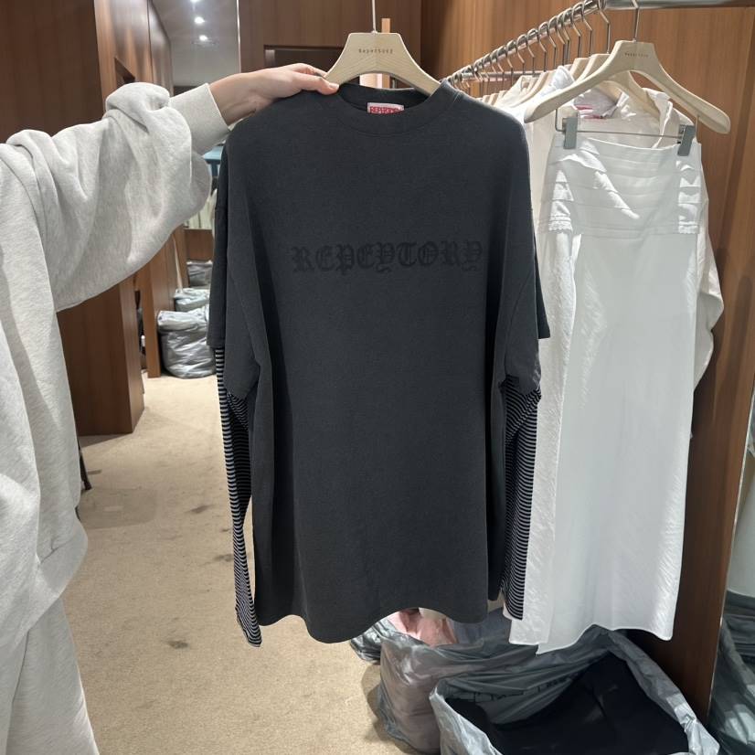 REPERTORY韓國代購女士新品人氣休閑熱賣推薦26春夏長袖T恤REPERTORY長袖T恤