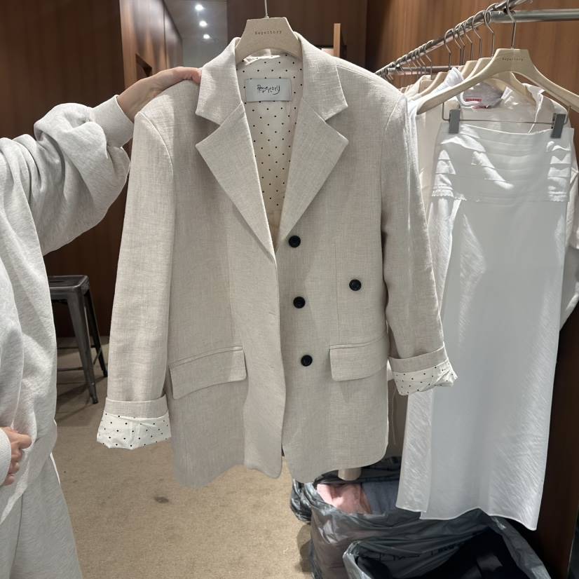 REPERTORY東大門實拍女裝新款26春夏熱賣真品人氣夾克亞麻REPERTORY夾克