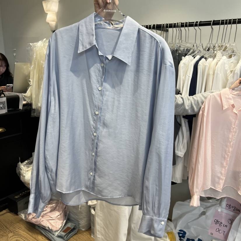 RIVEROOM韓國直郵女士新款時尚人氣推薦真品職業襯衫蕾絲衫RIVEROOM襯衫/蕾絲衫