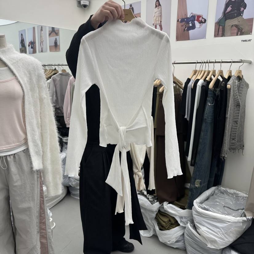 TWELVE韓國代購女士新款推薦26春夏真品職業時尚人氣長袖T恤TWELVE長袖T恤