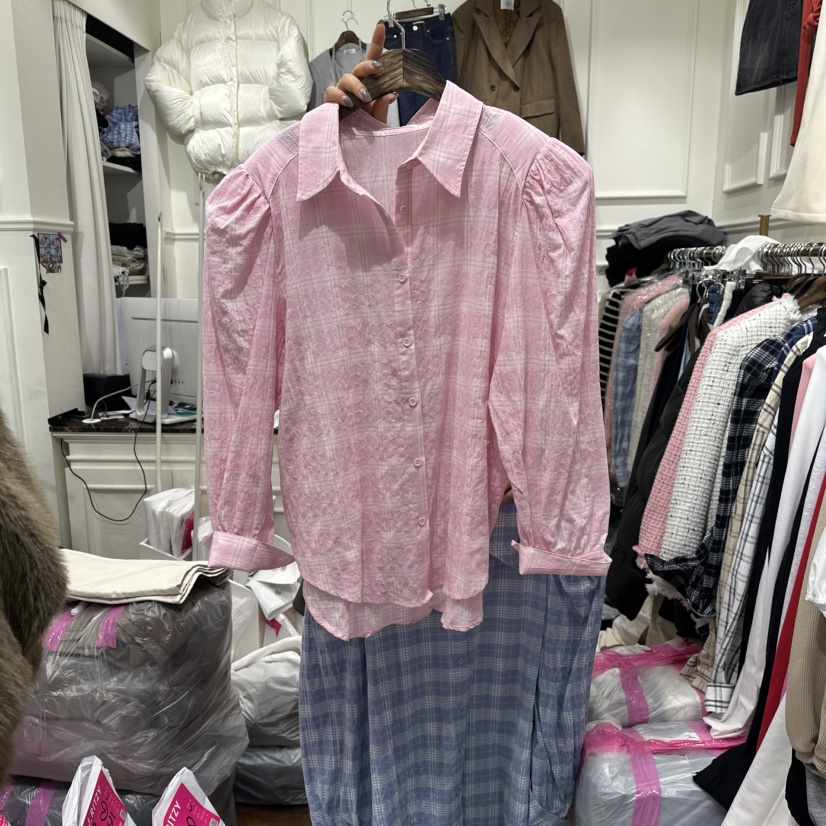 J.RITZY東大門實拍女士新款人氣26春夏真品時尚襯衫蕾絲衫J.RITZY襯衫/蕾絲衫