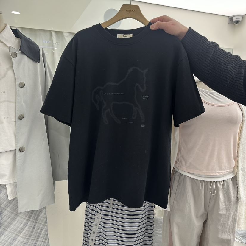 TWELVE東大門實拍女士新款推薦真品職業休閑熱賣26春夏T恤TWELVET恤