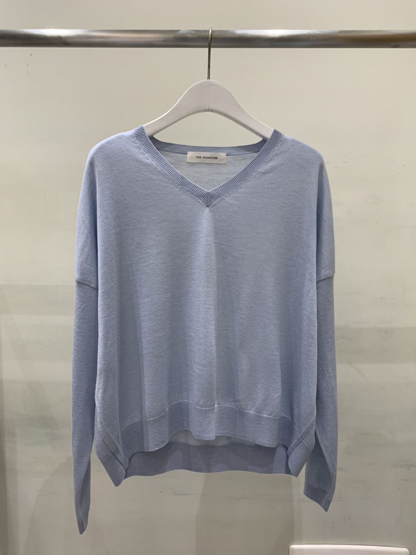 THE SIGNATURE韓國代購女裝新品時尚人氣26春夏針織衫V領THE SIGNATURE針織衫