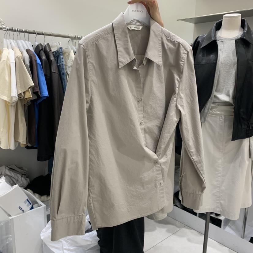 WOOD SAGE韓國直郵女裝新品休閑26春夏職業熱賣襯衫蕾絲衫WOOD SAGE襯衫/蕾絲衫