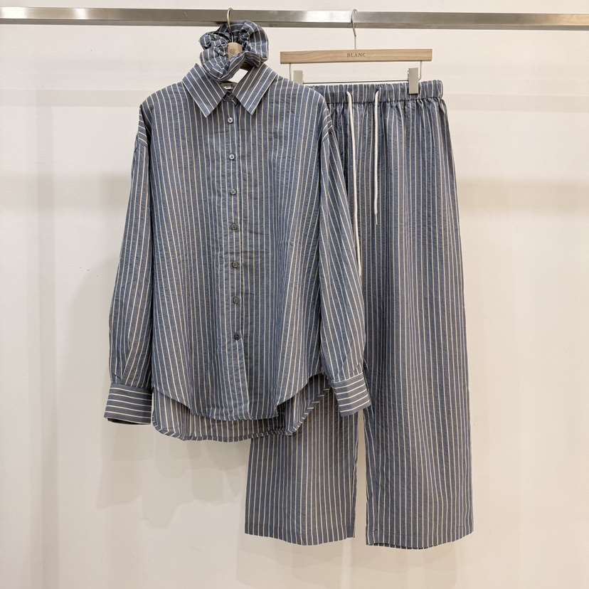 BLANC-A韓國代購女士新品人氣時尚休閑熱賣26春夏套裝條紋BLANC-A套裝