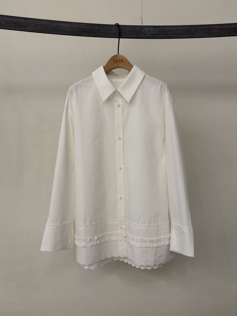 OHAO韓國直郵女士新款職業推薦熱賣真品休閑26春夏襯衫蕾絲衫OHAO/HA MONG襯衫/蕾絲衫